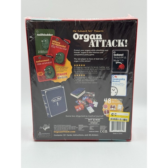 Organ Attack! by Awkward Yeti Family Friendly Edition New In Box - Picture 2 of 8